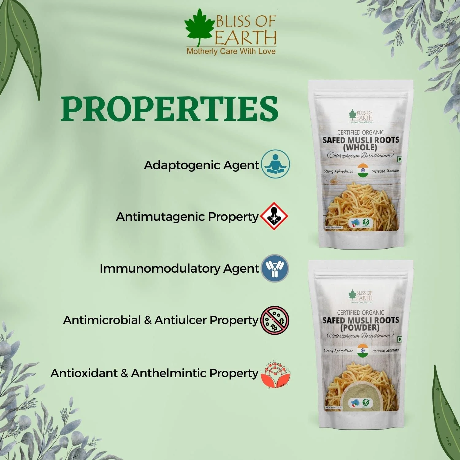 Shatavari Powder Organic + Safed Musli Powder 200gm Each(Pack of 2) - Image 5