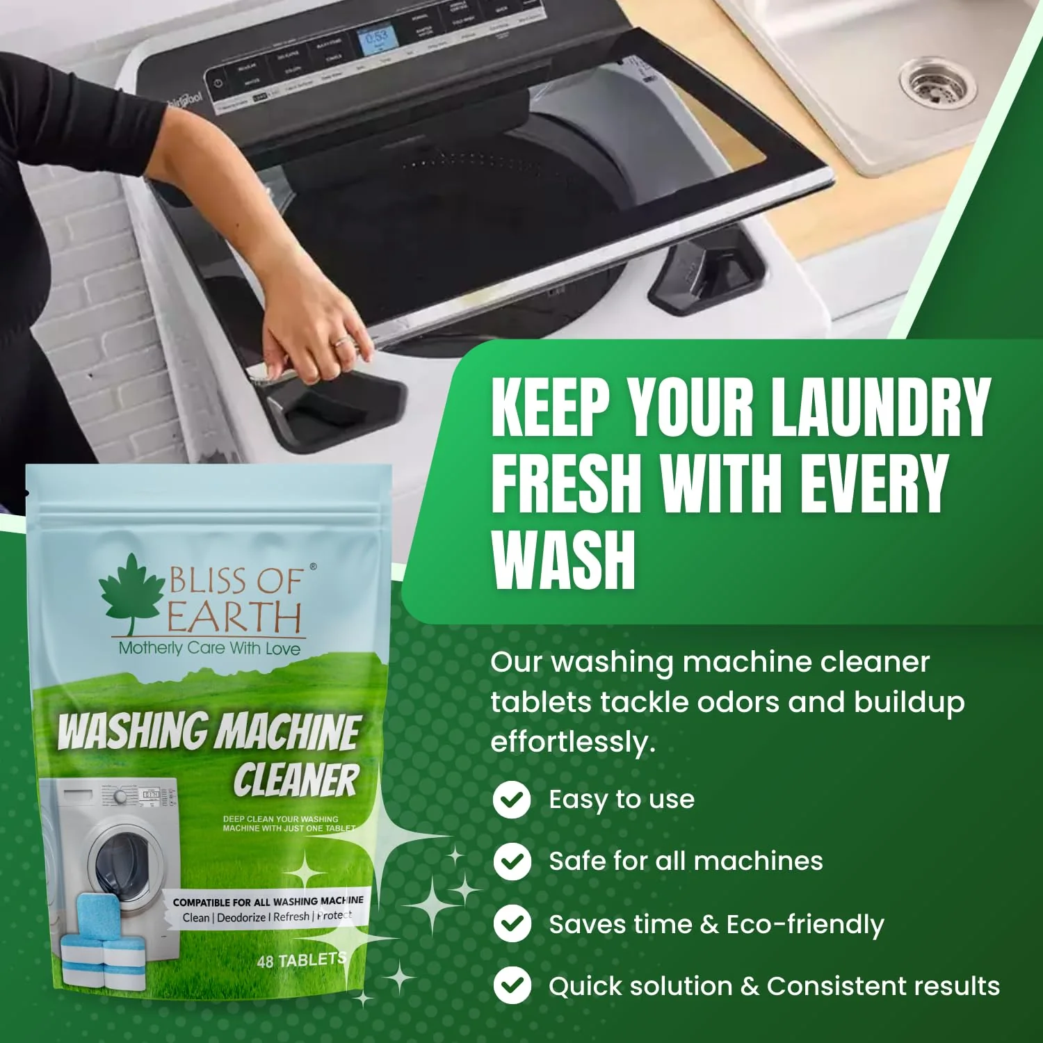 Washing Machine Cleaner Tablets, 48 Count - Image 3