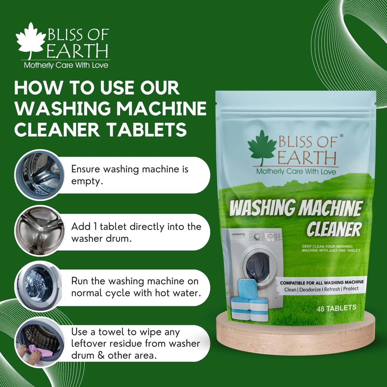 Washing Machine Cleaner Tablets, 48 Count - Image 5