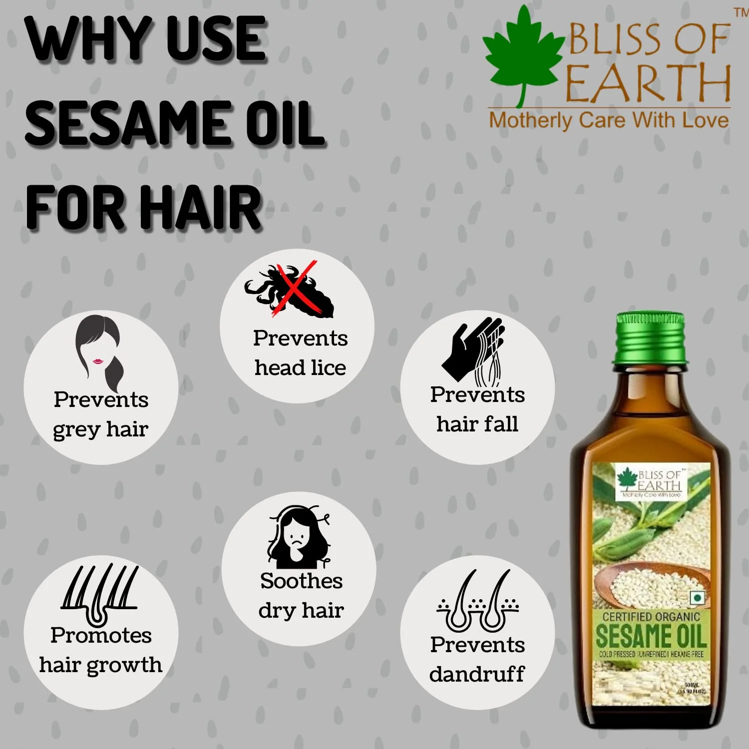 Certified Organic White Sesame Oil 500ML - Image 3