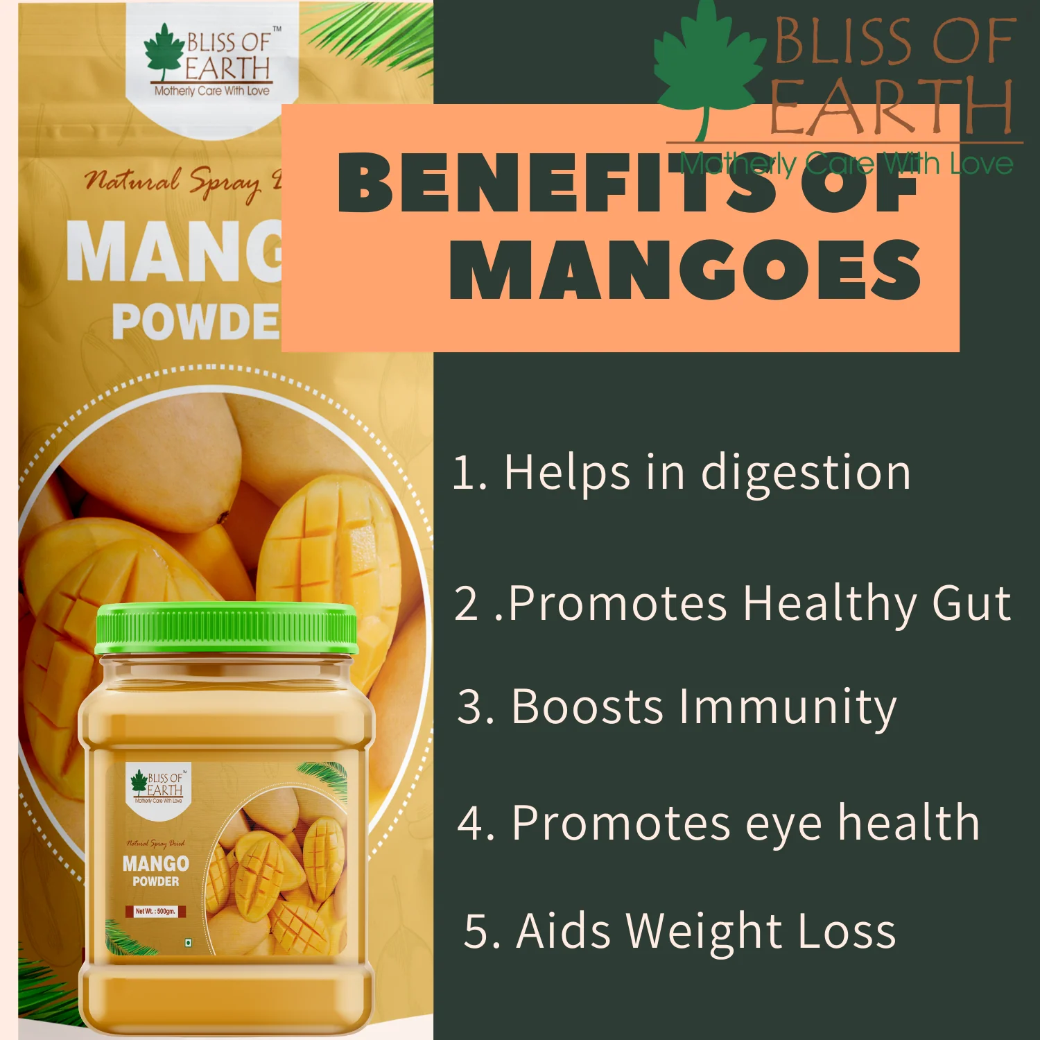 Mango Powder Natural Spray Dried 1kg - Image 3