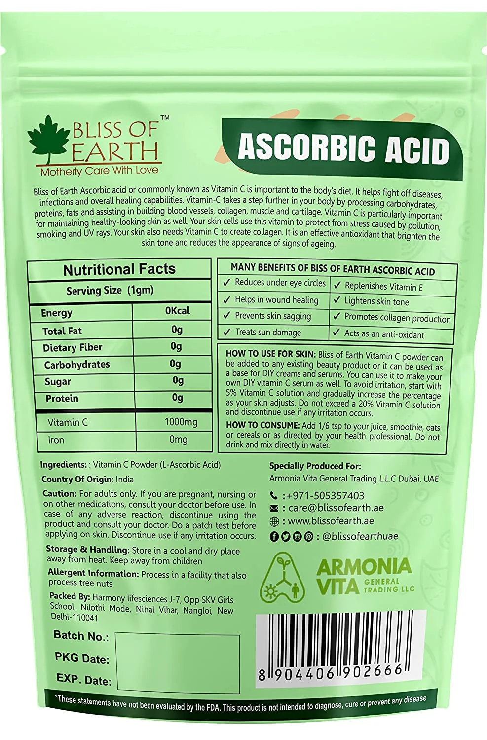 Ascorbic acid powder 453gm - Image 2