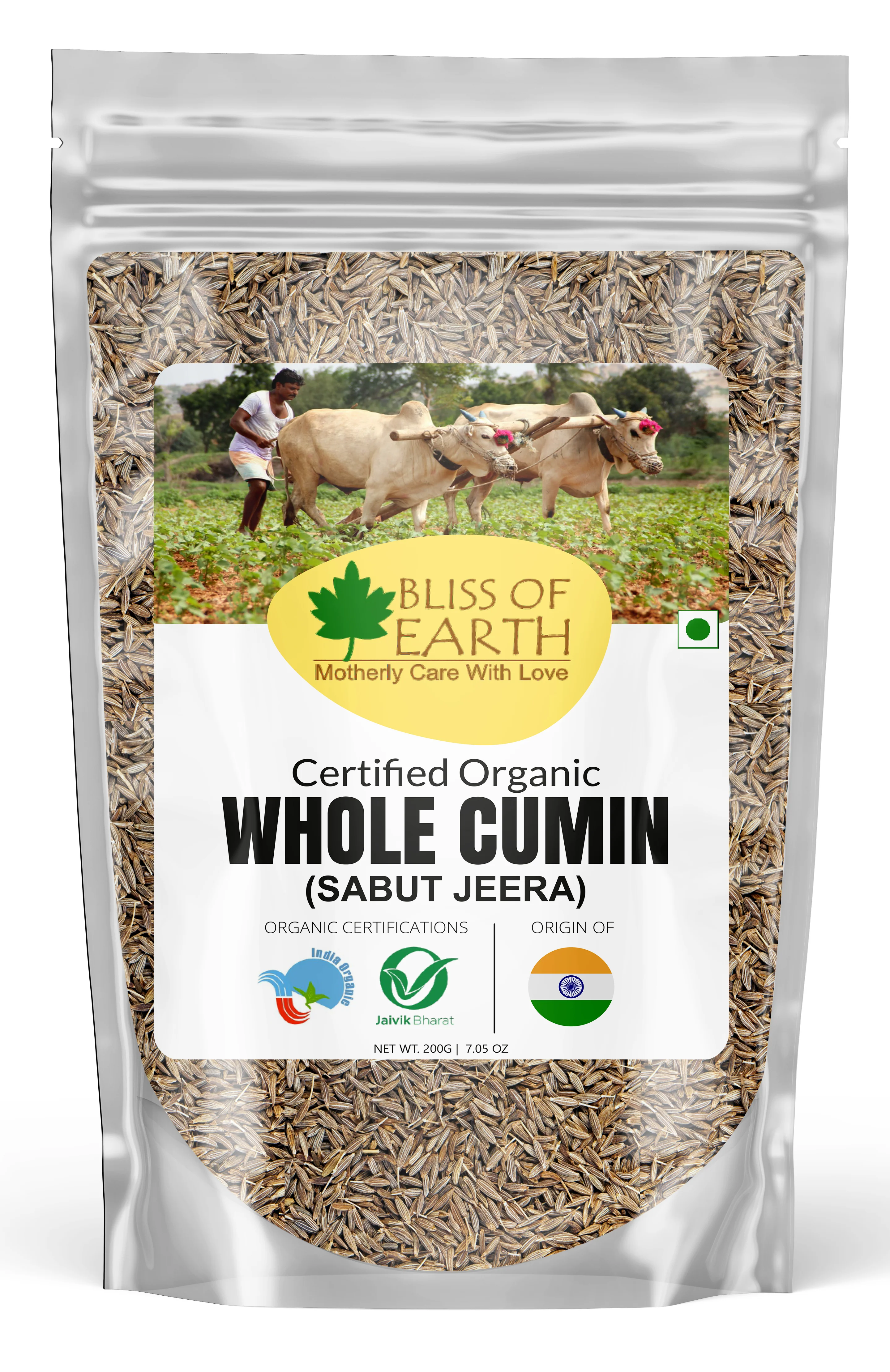 Organic Cumin Whole ( Jeera) 200gm