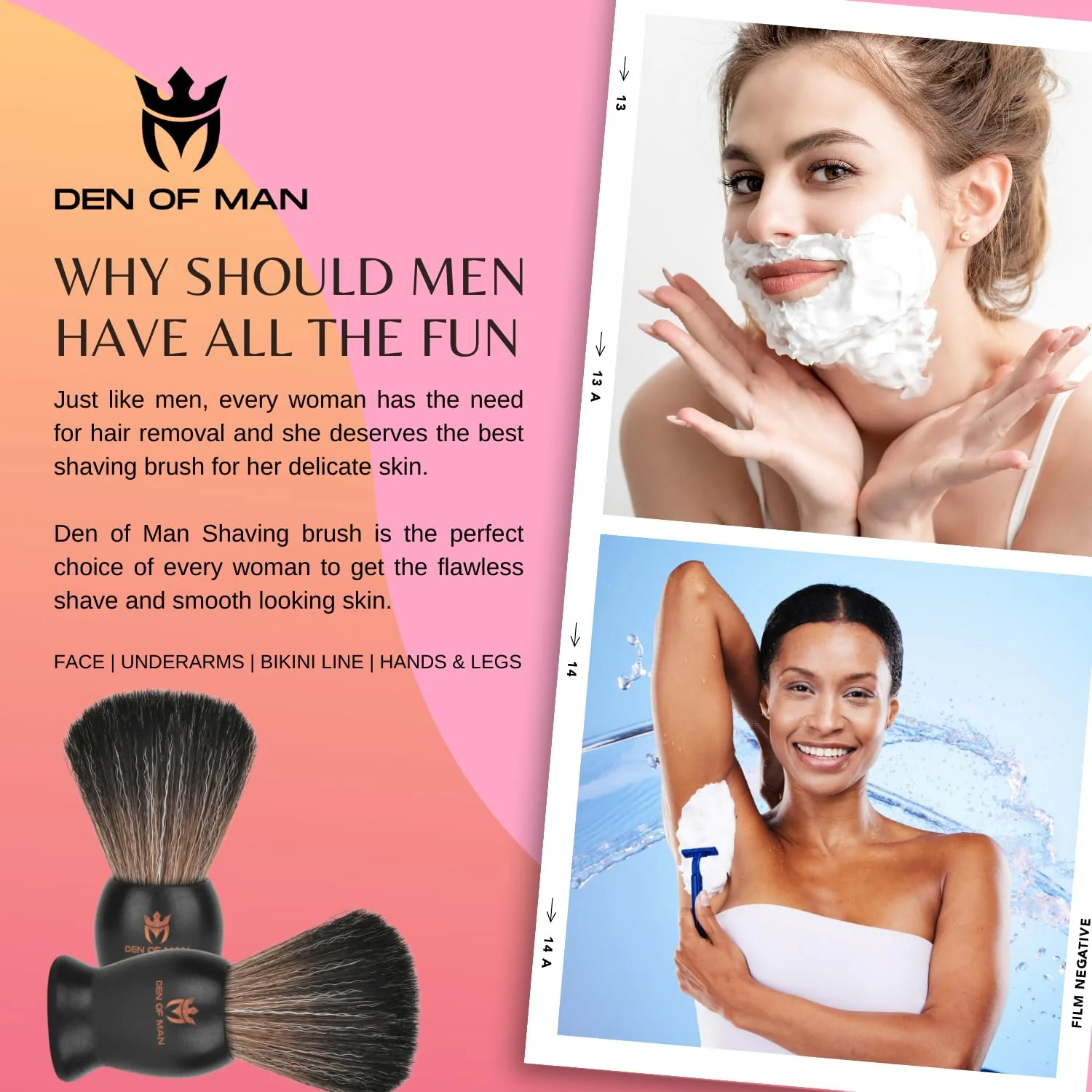Den of Man Jumbo 27mm Knot Premium Cruelty Free Imitation Badger Hair Shaving Brush, Soft & Ultra Absorbent Bristles For Smooth Shave, Real Rosewood Handle - Image 5