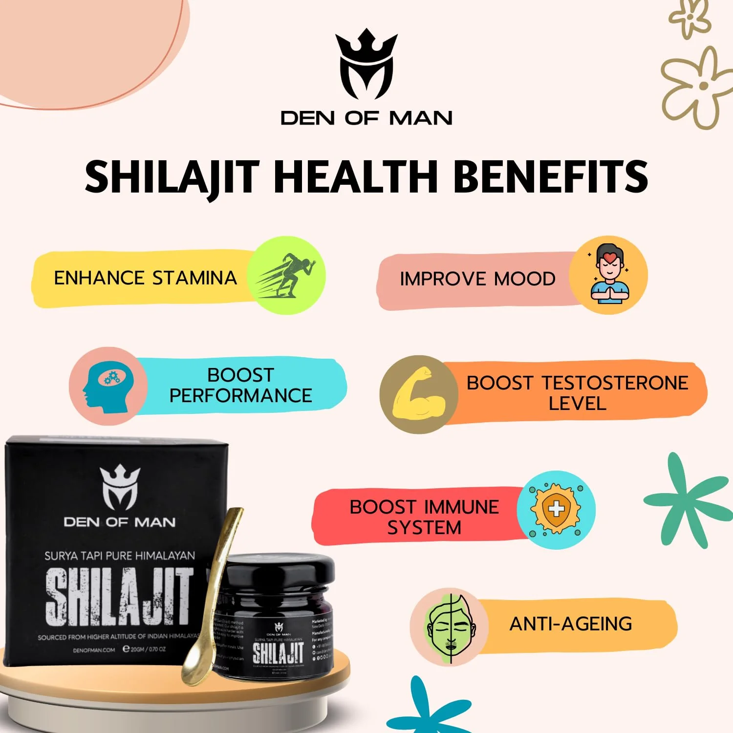 Den of Man Sun Dried Himalayan Shilajit Resin For Stamina & Energy, Rich in Fulvic Acid, 20gm - Image 6