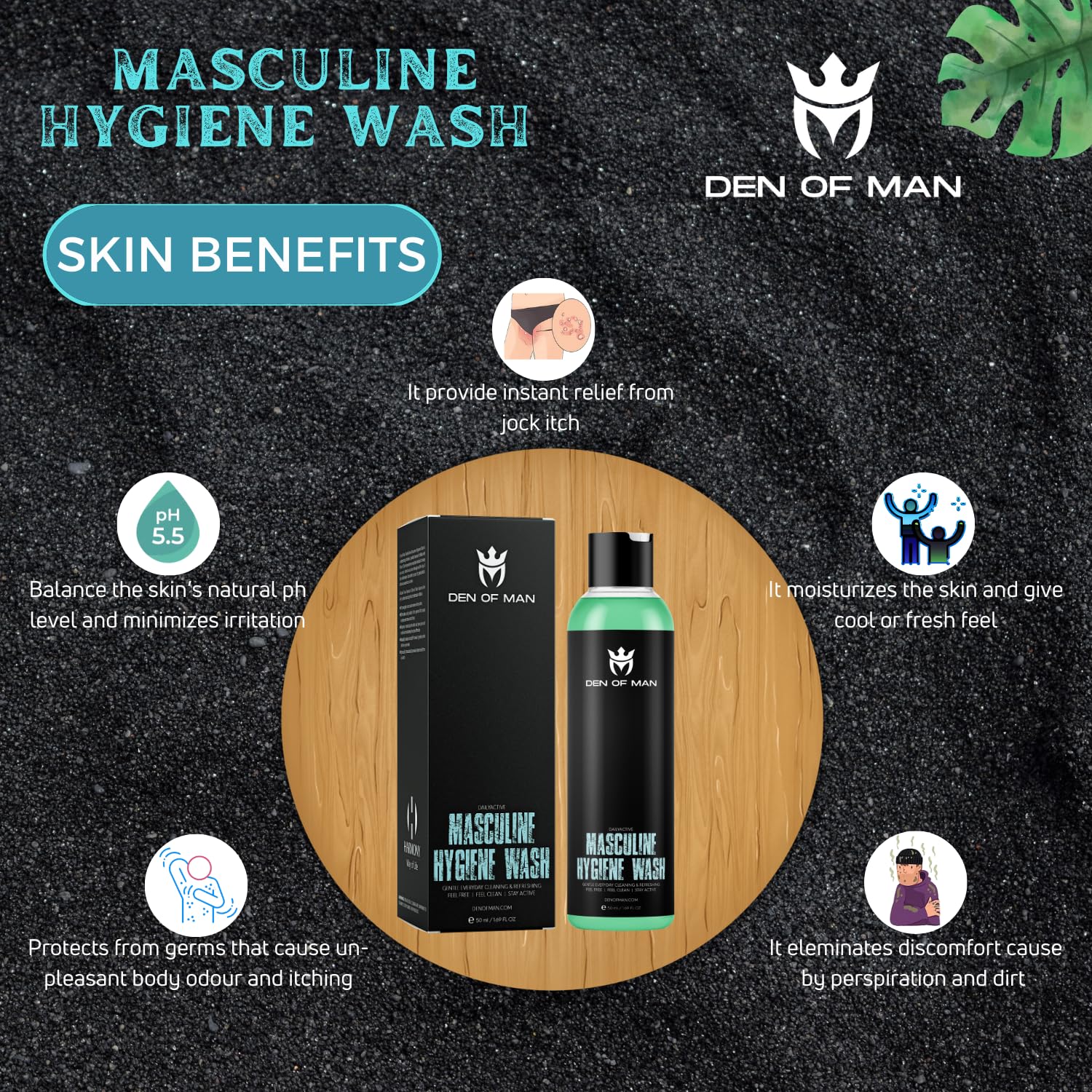 Den of Man Masculine Hygiene Wash 50GM. - Image 3