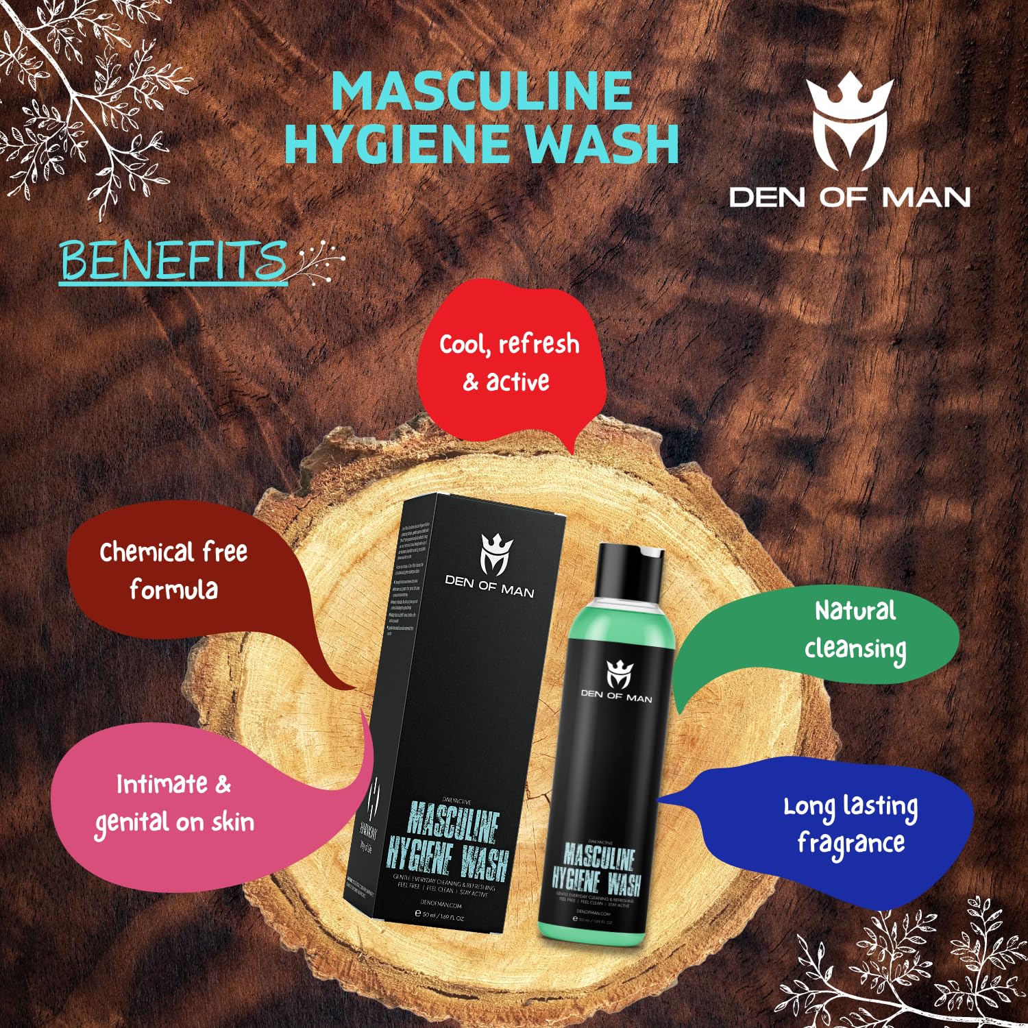 Den of Man Masculine Hygiene Wash 50GM. - Image 5