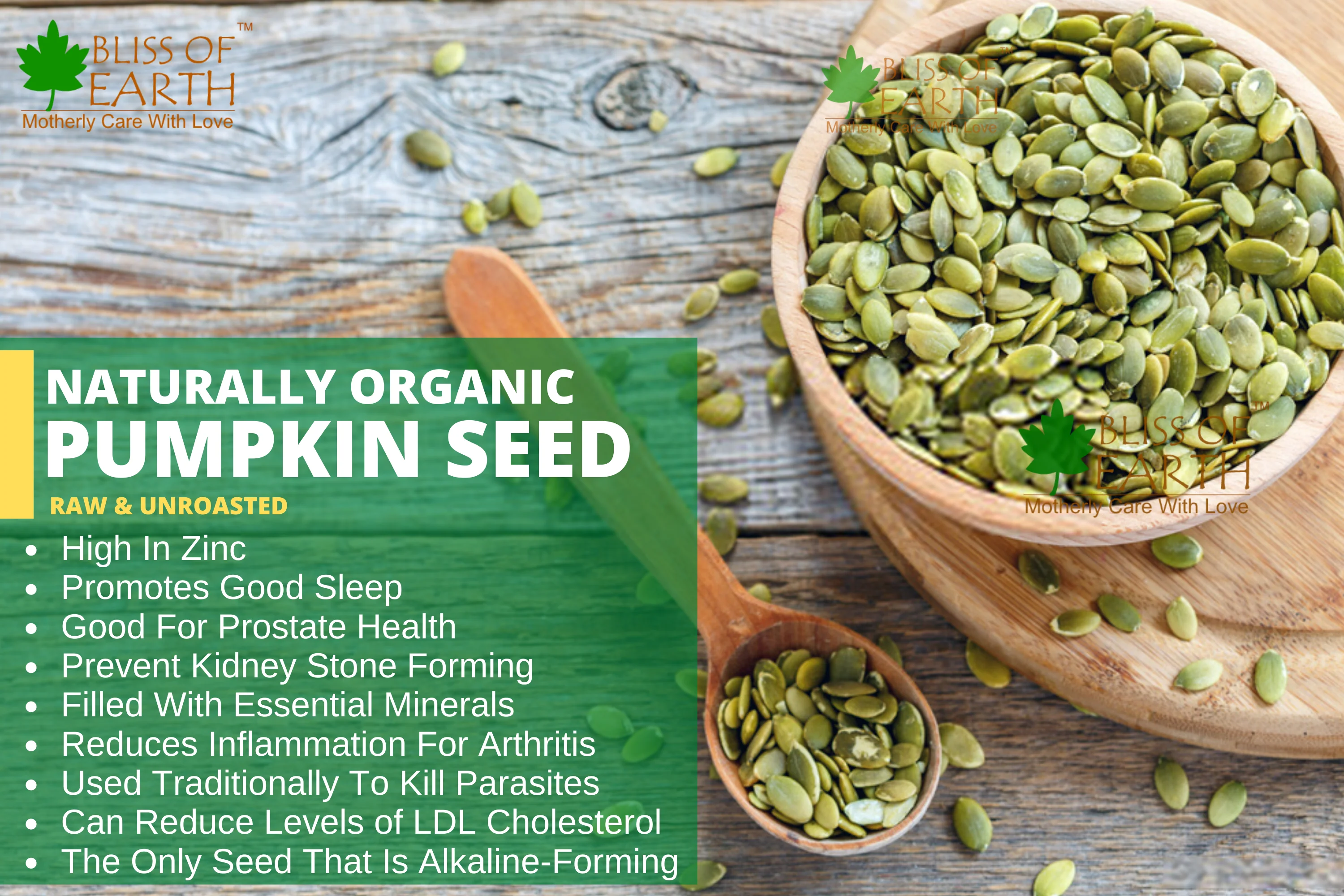 Natural Raw Pumpkin Seeds 500 gm - Image 2