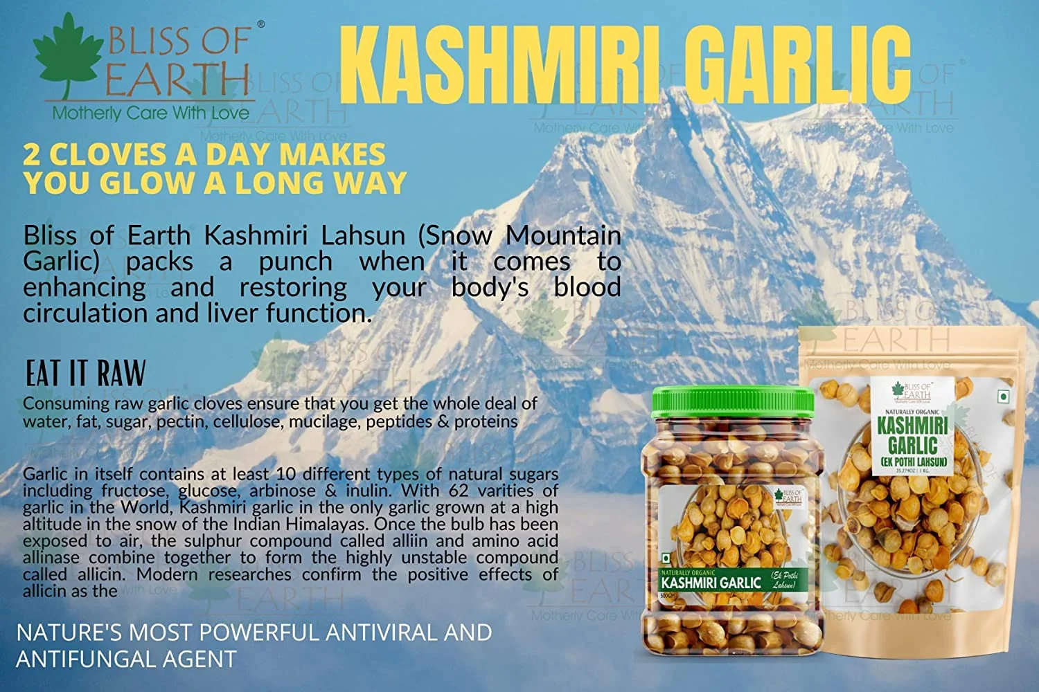 Naturally Organic Kashmiri Garlic 1kg - Image 3