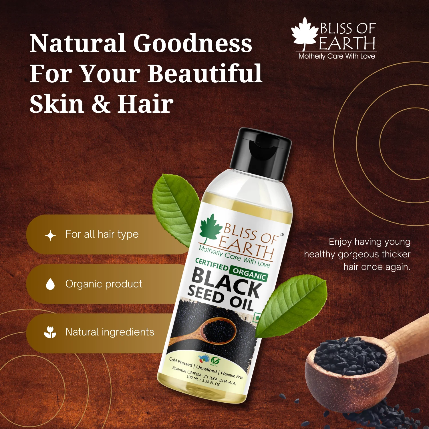 USDA Organic Black Seed (Kalonji) Oil 100ML - Image 3