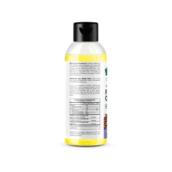 Certified Organic Flaxseed Oil 100 ml - Image 6