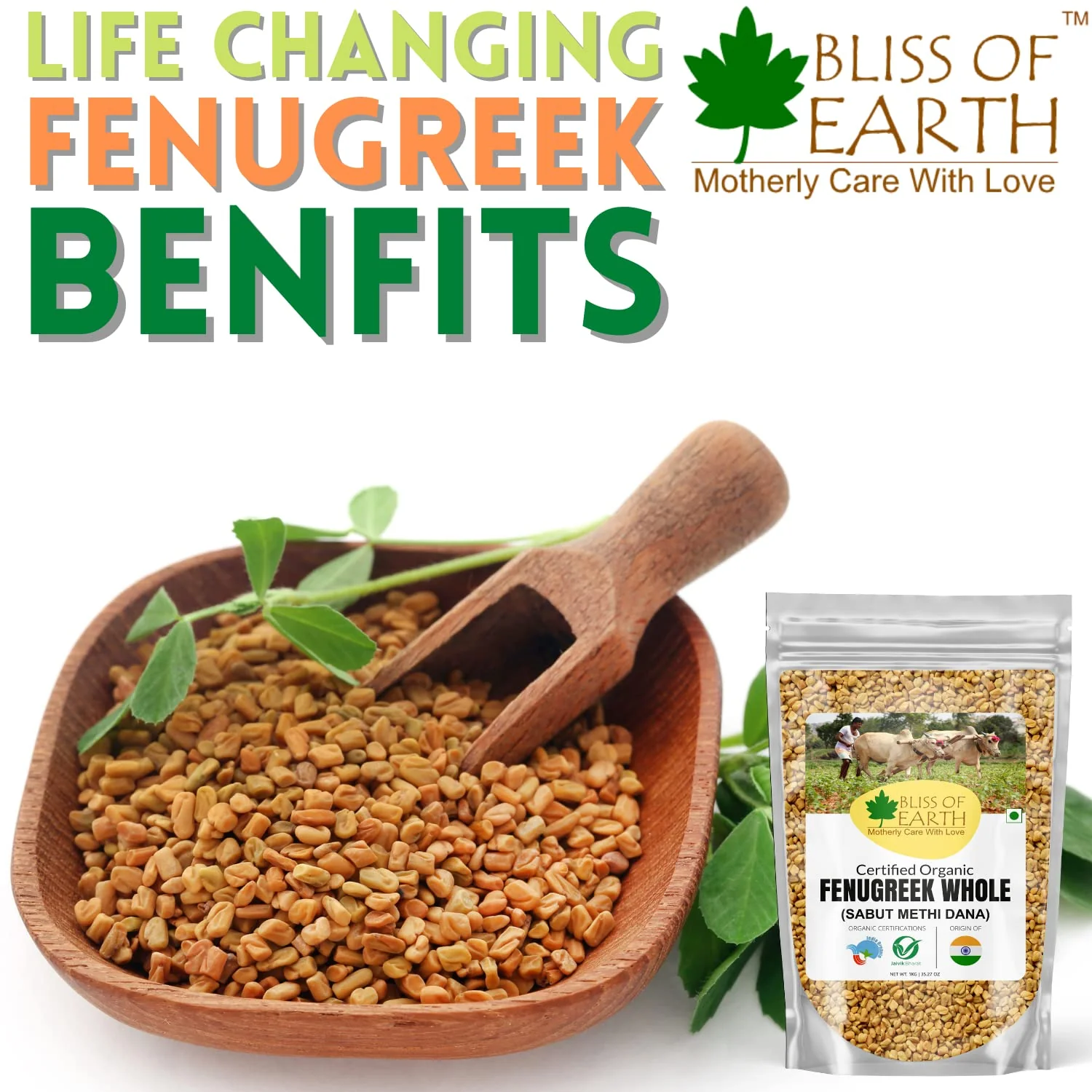 USDA Organic Fenugreek Seed (Methi Dana) 1 kg - Image 4