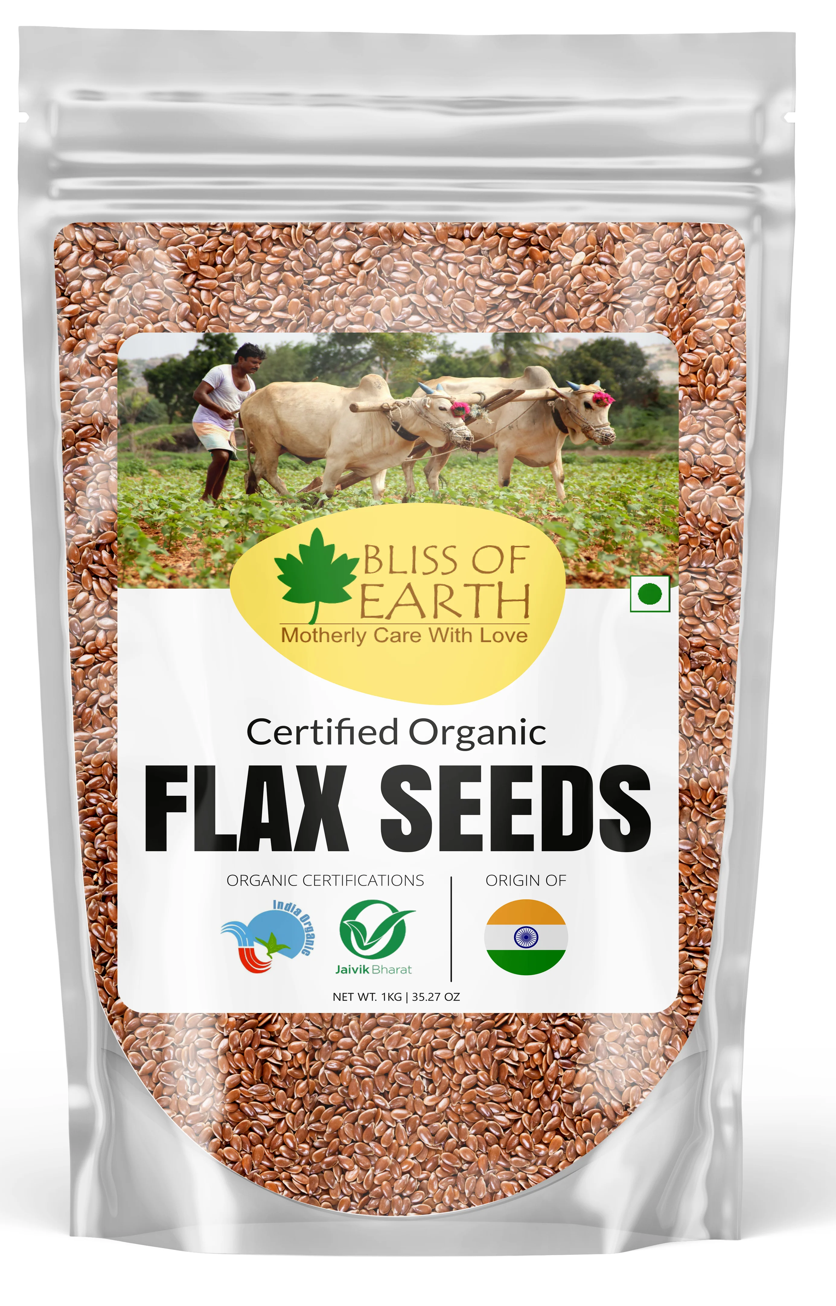 USDA Organic Raw Flax Seeds (Alsi Seed) 1 kg