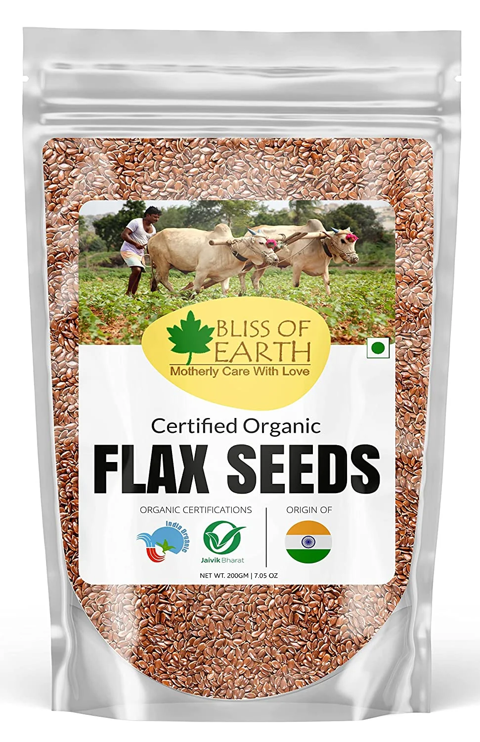 USDA Organic Raw Flax Seeds (Alsi Seed) 200 gm