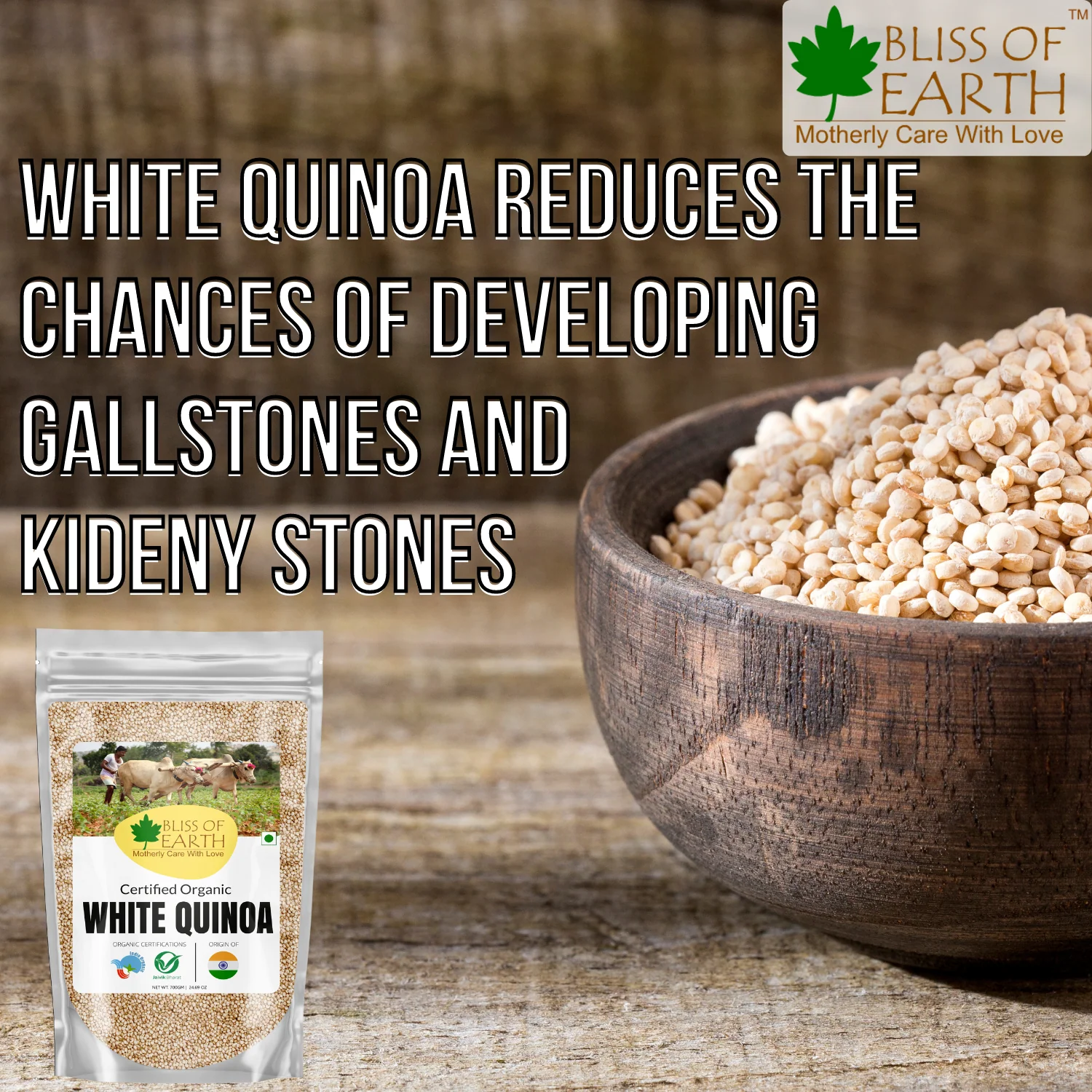 USDA Certified Organic Raw White Quinoa Seeds 200 gm - Image 5