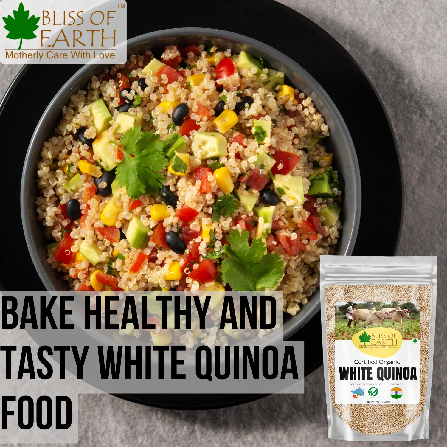 USDA Certified Organic Raw White Quinoa Seeds 1 kg - Image 6