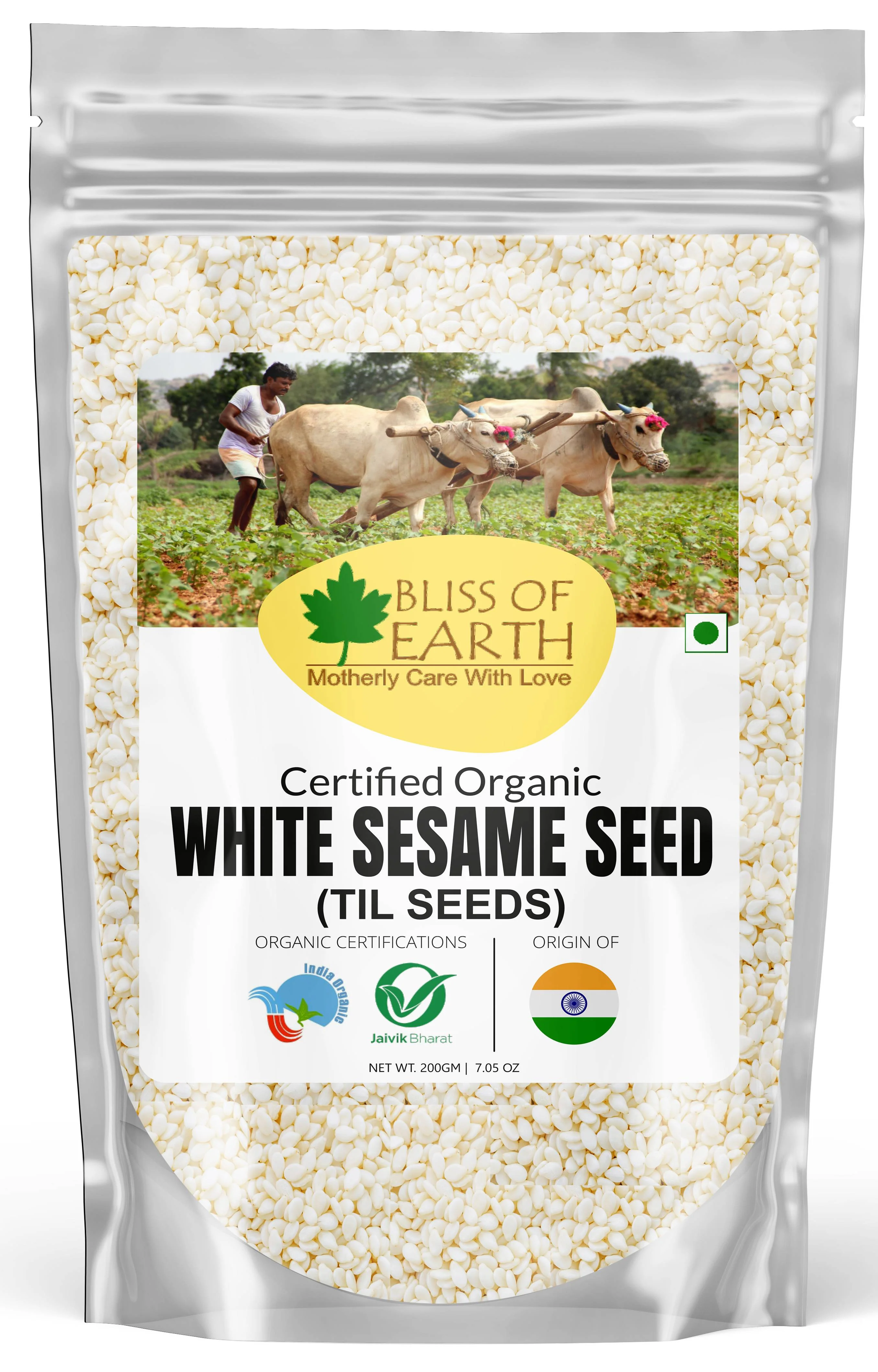 USDA Organic White Sesame Seeds Raw 200gm